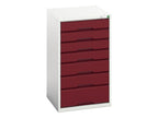 Verso 7 Drawer Cabinet 1050 x 900mm Gentian Blue