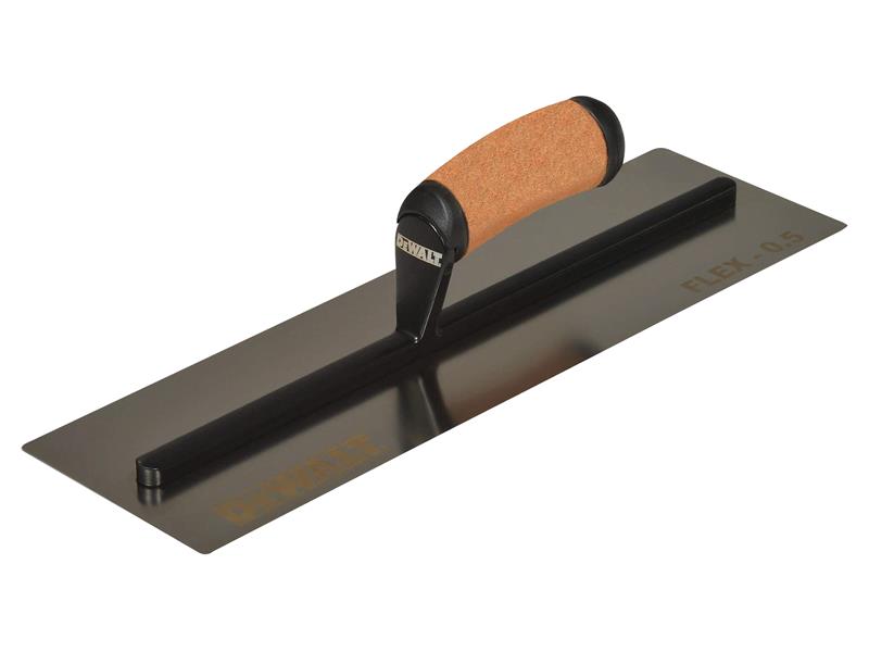 0.5mm FLEX Stainless Steel Flat Trowel, Leather Handle 16in                     