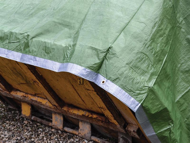 Tarpaulin Green/Silver 5.4 x 3.6m (18 x 12ft) 80gsm                             