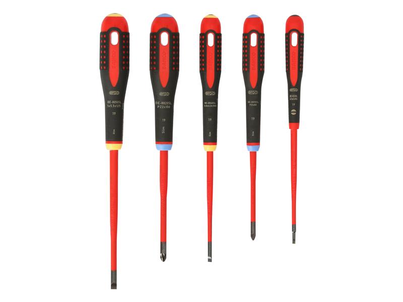 BE-9881TB ERGO™ Through Blade Screwdriver Set, 6 Piece