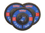 Aluminium Oxide Flap Disc 125 x 22mm Mixed Grit (3 Pack)
