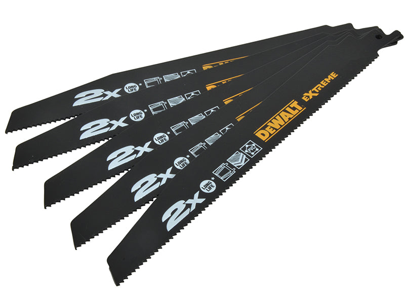 2X Life General Purpose Reciprocating Blade 152mm x 10 TPI (Pack 5)             