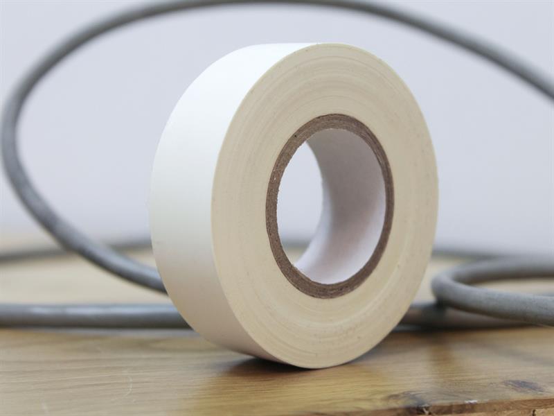 PVC Electrical Tape White 19mm x 20m                                            