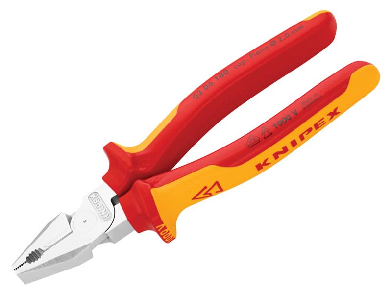 02 06 180 VDE High Leverage Combination Pliers 180mm                            