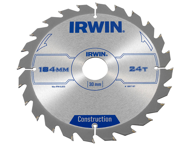 Construction Circular Saw Blade 184 x 30mm x 24T ATB                            
