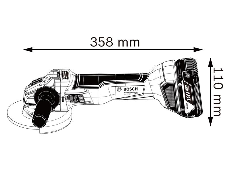 GWS 18V-10 Professional Angle Grinder 125mm 18V Bare Unit                       