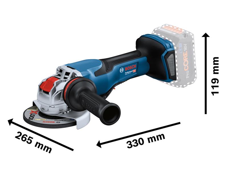 GWX 18V-15 P Professional BITURBO Angle Grinder 125mm 18V Bare Unit             