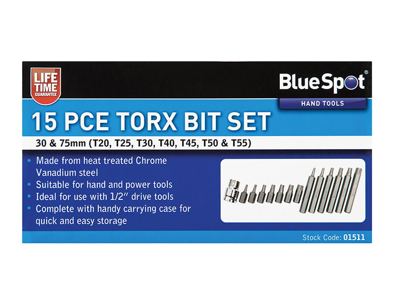TORX Bit Set, 15 Piece                                                          