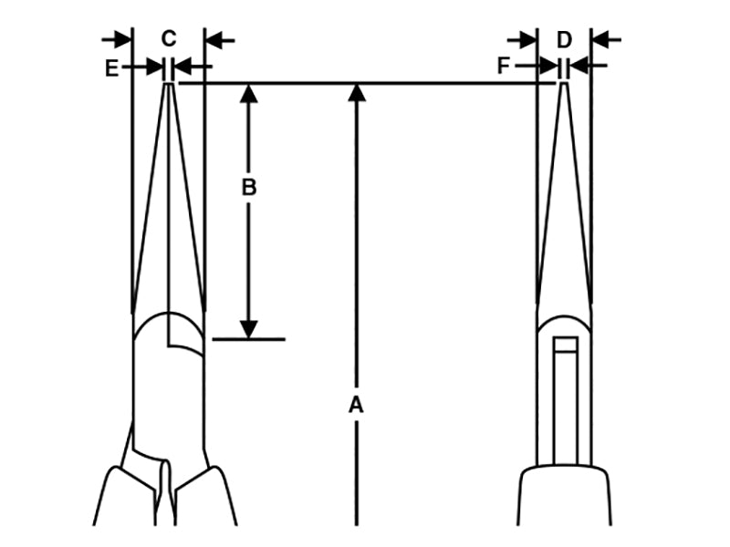 Supreme Long Snipe Nose Smooth Jaw Pliers 132mm
