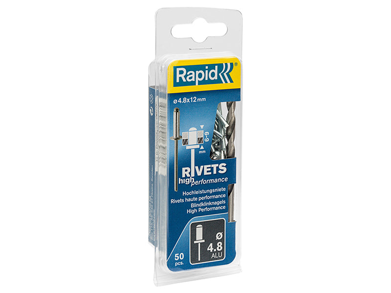 High Performance Rivets 4.8 x 25mm Blister of 50