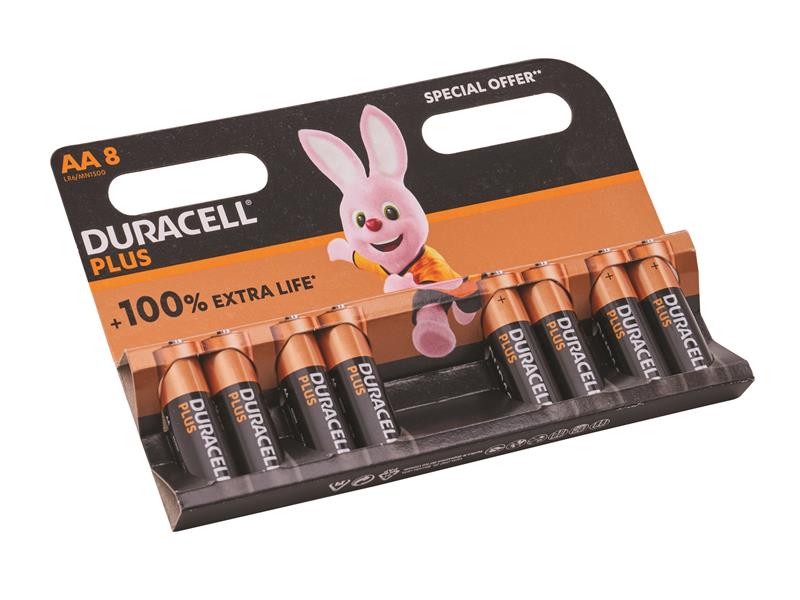 Plus Power AA Alkaline Batteries Promo Pack 8