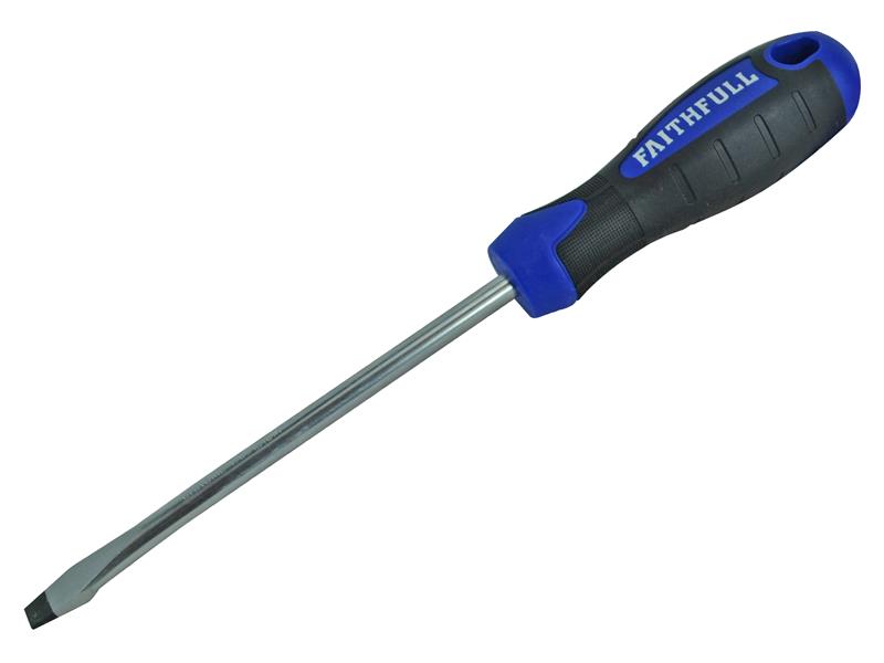 Soft Grip Screwdriver Flared Slotted Tip 8.0 x 150mm                            