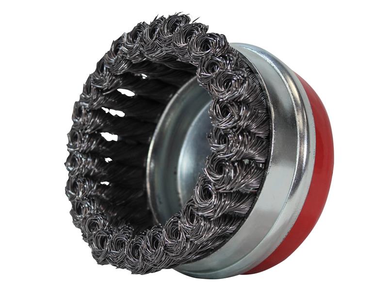 Wire Cup Brush Twist Knot 100mm M14x2, 0.50mm Steel Wire                        