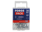Multi-Purpose Screw SL Raised Head Chrome Plated 4.0 x 30mm ForgePack 30        