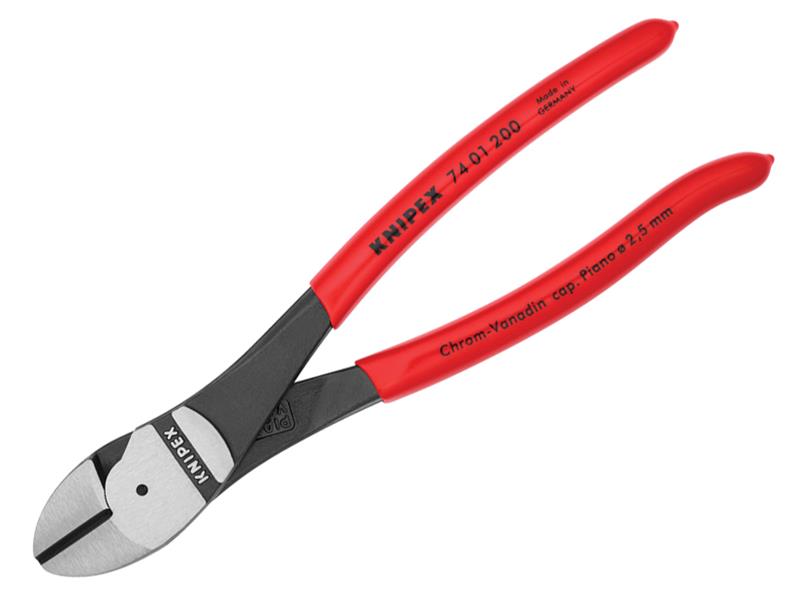 74 01 200 High Leverage Diagonal Cutters Plastic Coated Grip 200mm              