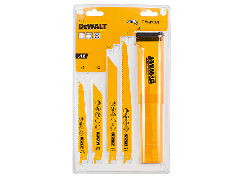 DT2445 Reciprocating Saw Blade Set, 12 Piece                                    