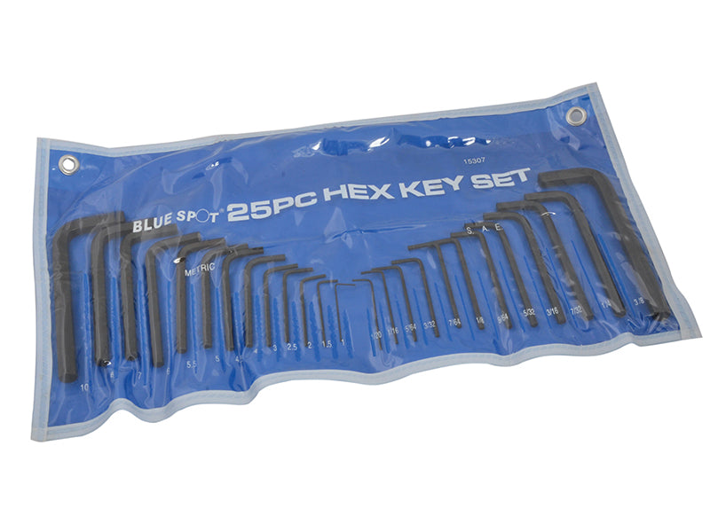 Metric & Imperial Hexagon Key Pouch Set, 25 Piece                               