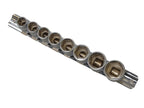 3/8in Drive Socket Set on Rail, 8 Piece                                         