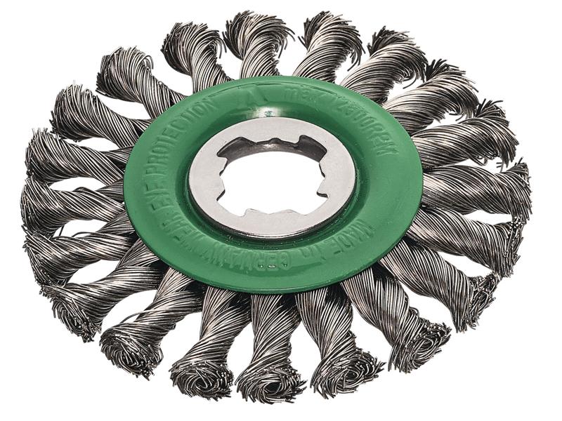 X-Lock Stainless Steel Knot Wheel Brush 125mm Non Spark
