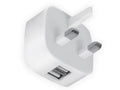 Dual USB UK Charger Plug 240V AC White 7099
