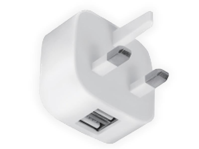 Dual USB UK Charger Plug 240V AC White 7099