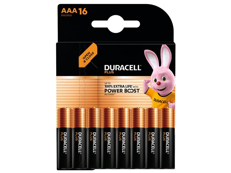 AAA Cell Plus with Power Boost Batteries (Pack 16)                              