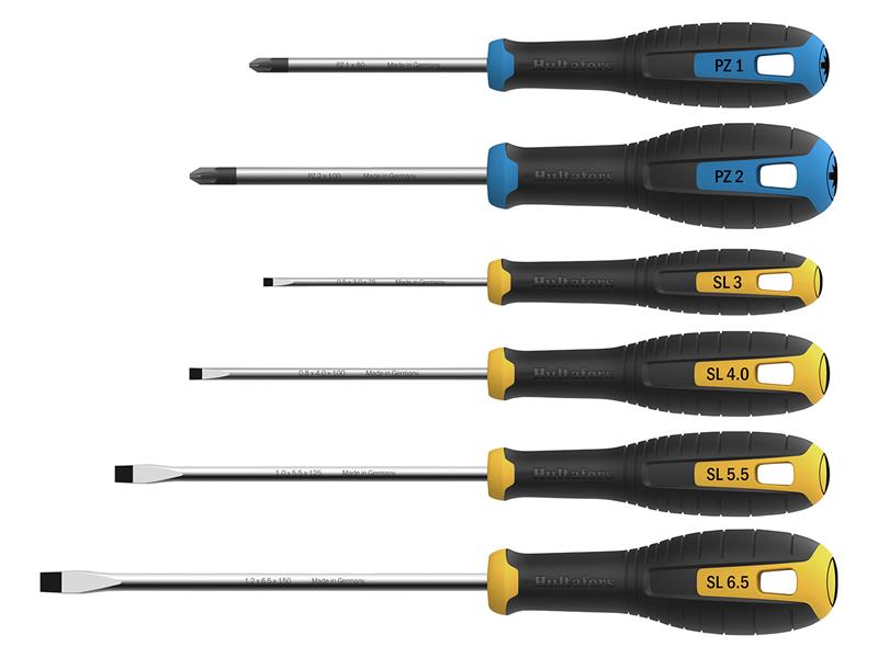Pozidriv & Slotted Screwdriver Set, 6 Piece                                     