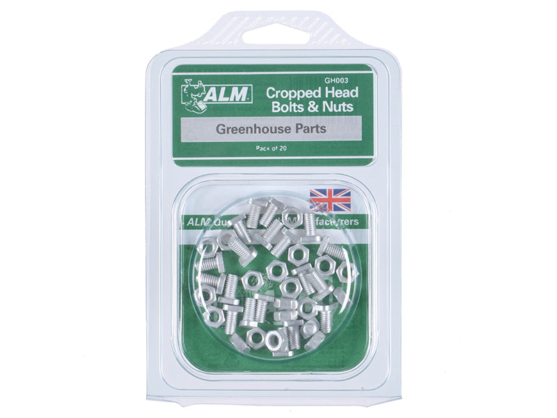 GH003 Cropped Glaze Bolts & Nuts Pack of 20                                     