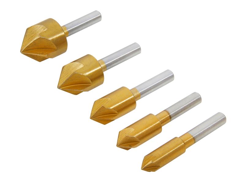 HSS Titanium Countersink Bit Set, 5 Piece                                       