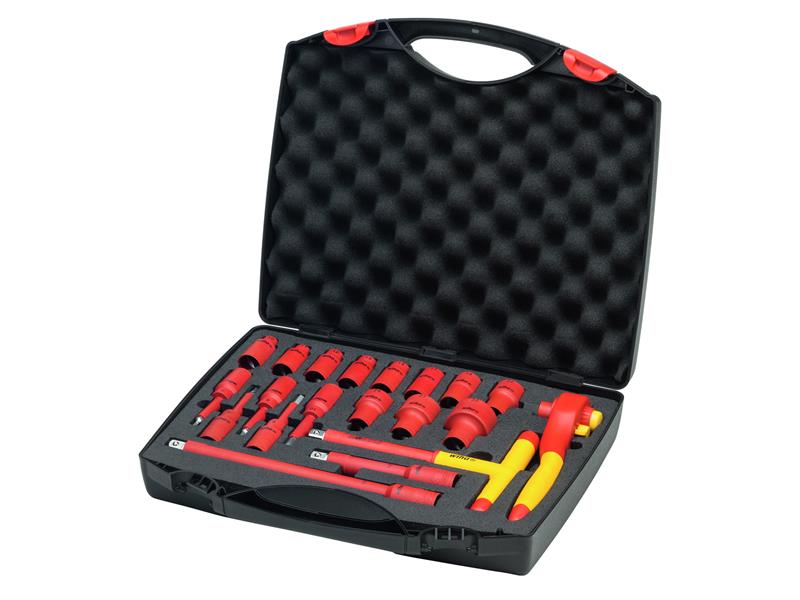 Insulated 1/2in Ratchet Wrench Set, 21 Piece (inc. Case)