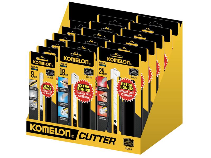 Snap-Off Knife CDU, 18 Piece                                                    