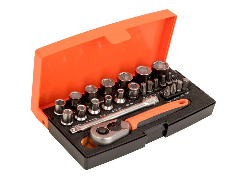 SL25 1/4in Drive Socket Set, 25 Piece                                           