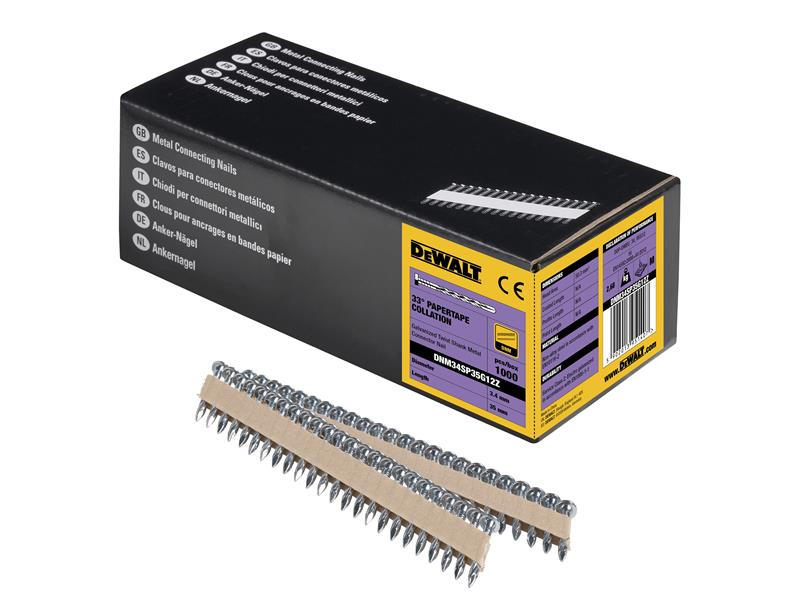 Galvanised Metal Connector Twist Nail 3.4 x 35mm (Pack 1000)                    