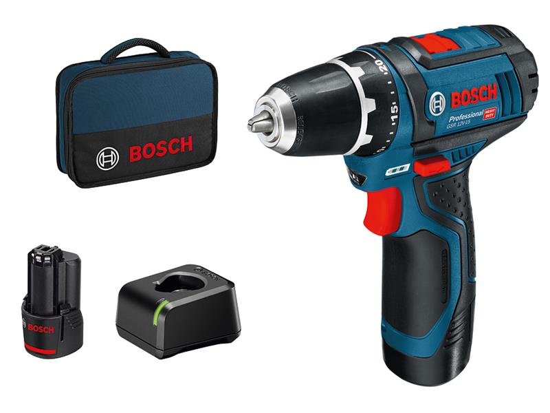 GSR 12V-15 Professional Drill Driver 12V 2 x 2.0Ah Li-ion                       