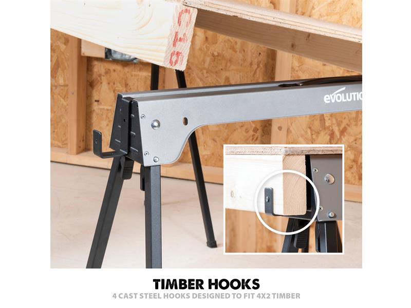 Metal Folding Sawhorse Stand (Twin Pack)                                        