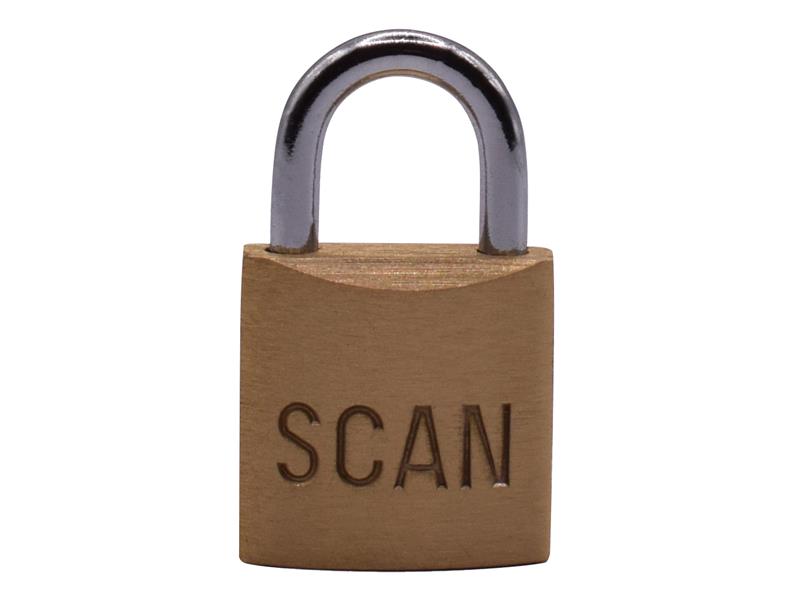 Brass Padlock 50mm Sliding Shackle