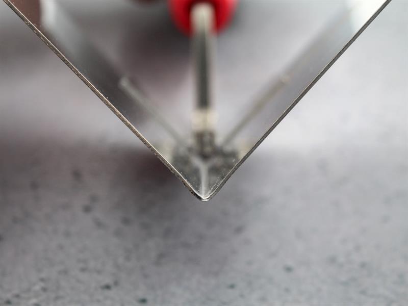 Internal Corner Trowel Stainless Steel Soft Grip Handle 4 x 3 x 3in             
