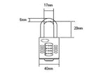 CP60 Combination Padlock 5-Wheel 60mm Close Shackle