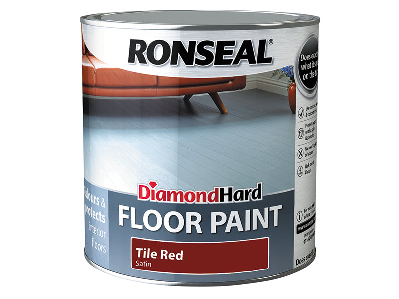 Diamond Hard Floor Paint Satin White 2.5 litre