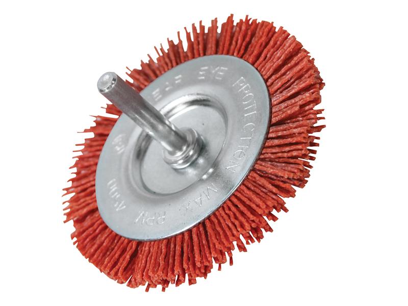Nylon Wheel Flat 75mm x 6mm Shank                                               