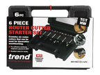 1/4in TCT Router Cutter Set, 6 Piece