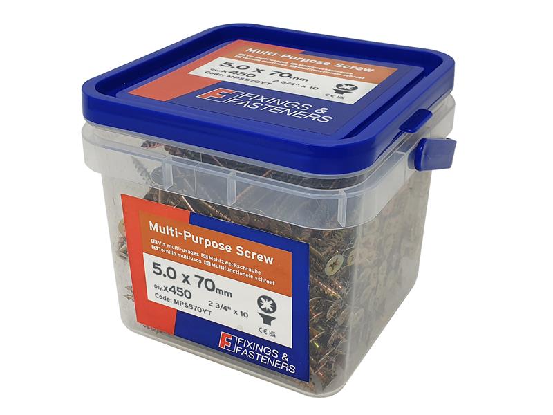 Multi-Purpose Pozi Compatible Screw CSK ST ZYP 6.0 x 90mm Box 100