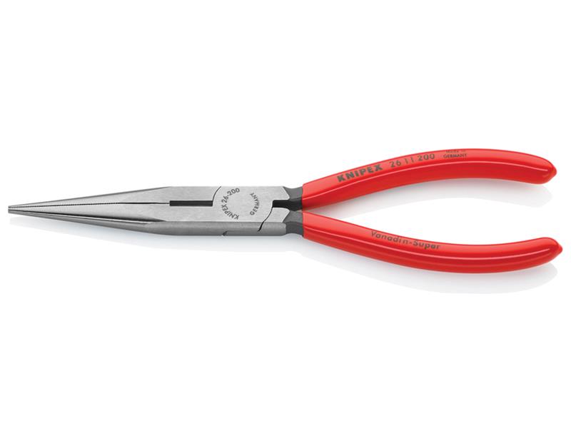26 11 200 Snipe Nose Side Cutting Pliers Plastic Coated Grips 200mm (8in)       