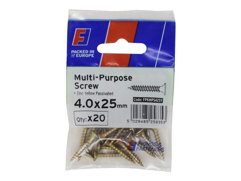 Multi-Purpose Pozi Screw CSK ST ZYP 5.0 x 90mm ForgePack 10
