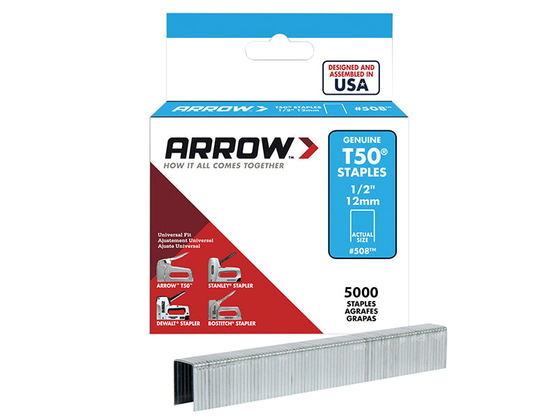 T50 Staples Multi Pack 6mm  10mm & 12mm (Box 1875, 3 x 625)