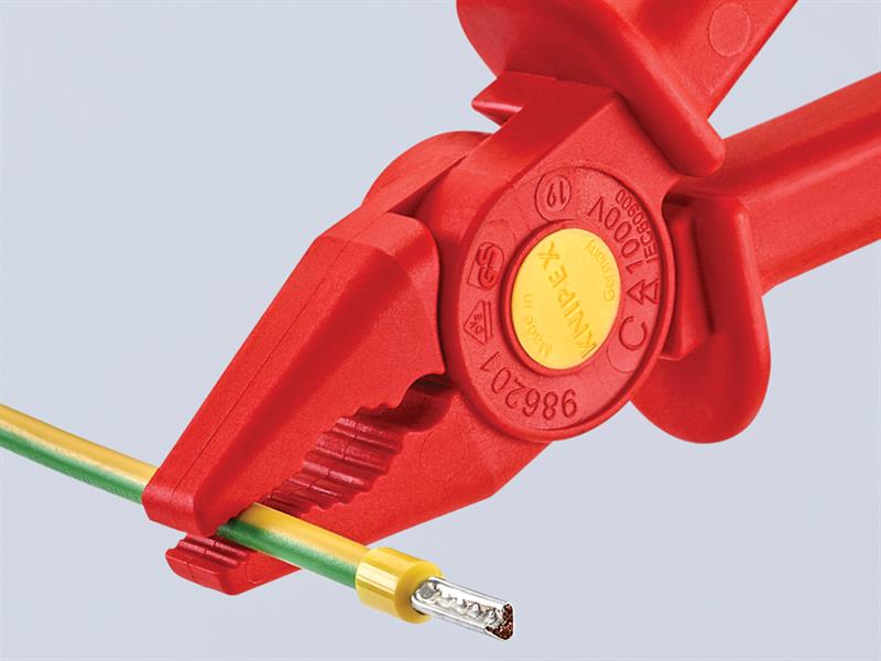 98 62 01 Flat Nose Plastic Insulated Pliers 180mm                               