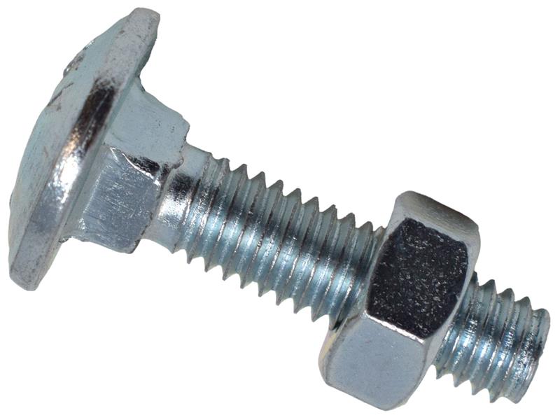 Cup Square Hex Bolt & Nut ZP M10 x 70mm Box 25