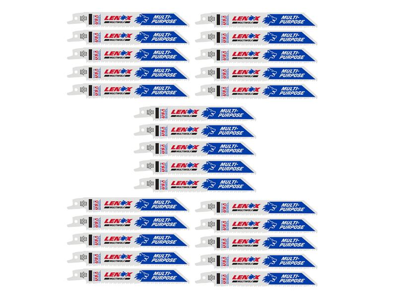 MultiWolf Wave Edge Reciprocating Saw Blade 152 x 25 x 1.1mm 14 TPI (Pack 5)