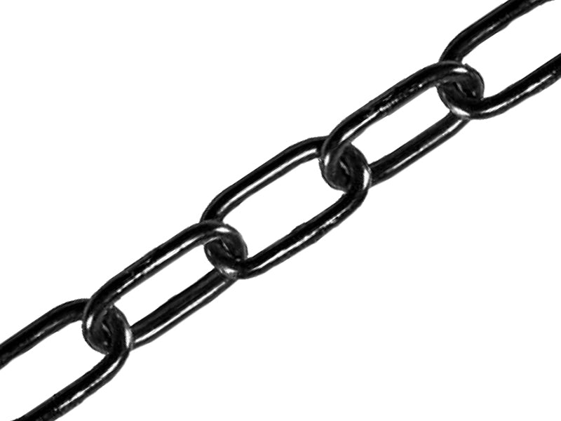 Black Japanned Chain 6.0mm x 2.5m - Max. Load 250kg