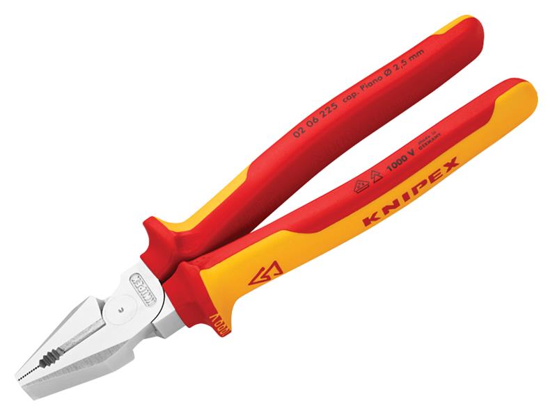 02 06 225 VDE High Leverage Combination Pliers 225mm                            